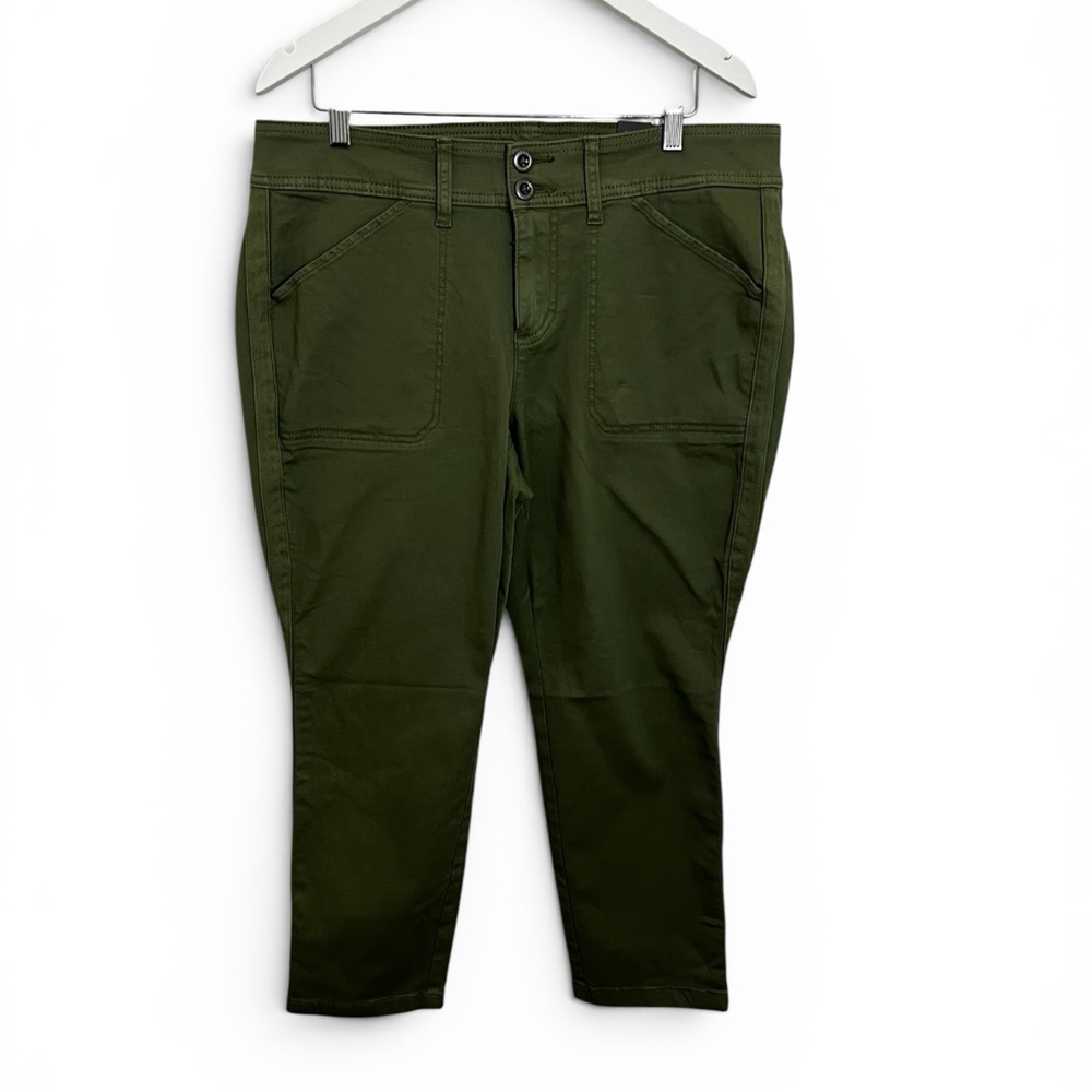 torrid Olive Green Straight Leg Utility Jeans